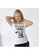 Футболка белая EVERY THING WII BE OK 